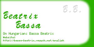 beatrix bassa business card